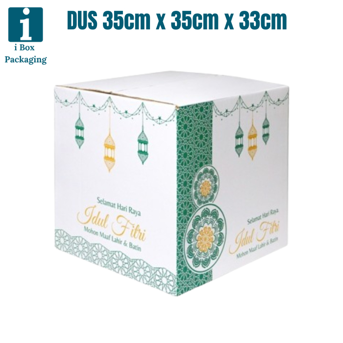 

Dus Lebaran 35x35x33 Box Jinjing Parsel Sembako Idul Fitri Kardus Besar Packging Hampers Eid Mubarak
