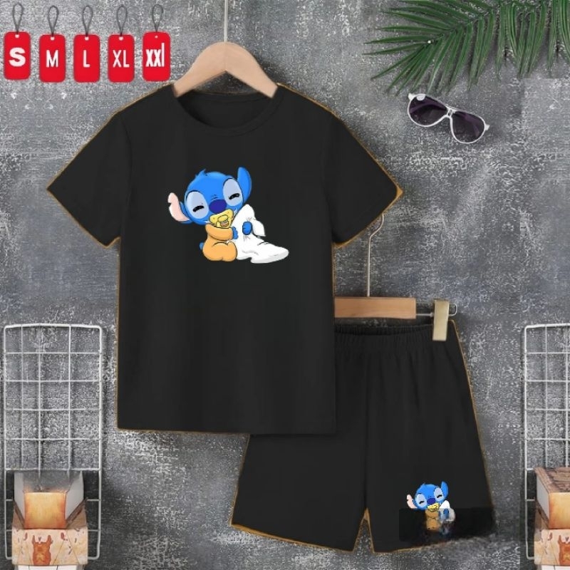Baju anak anak stelan Stitch/1-10Tahun/baju viral /baju tiktok