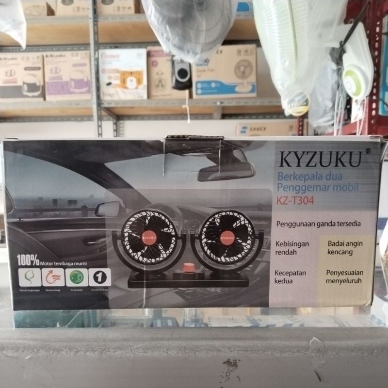 KYZUKU Kipas Angin BERKEPALA DUA UNTUK MOBIL KZ-T304