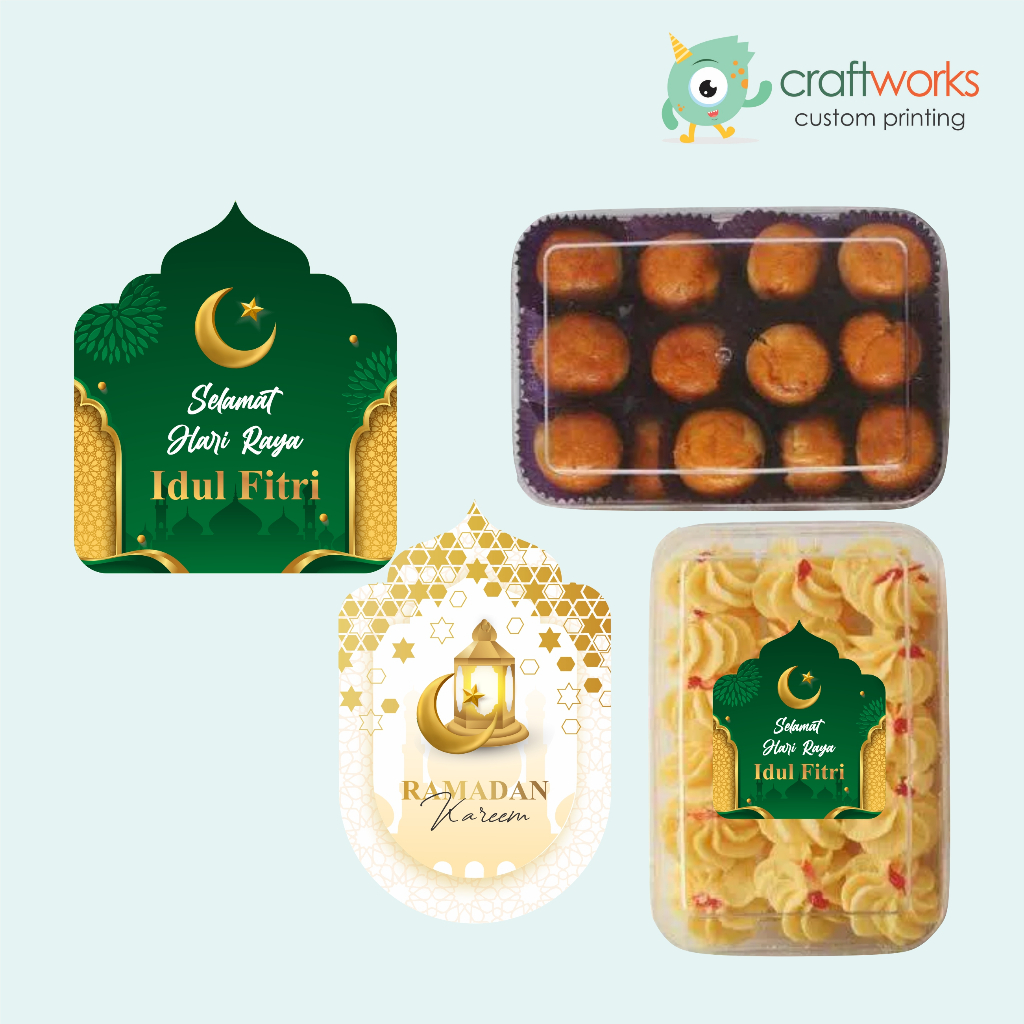 

STICKER SHAPE LEBARAN KUE KERING / KOTAK MAKANAN / THINWALL IDUL FITRI