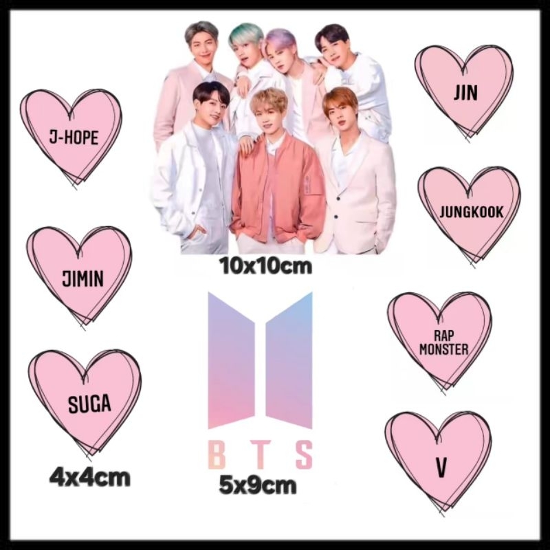 Topper Cake / Hiasan Kue,Motif BTS