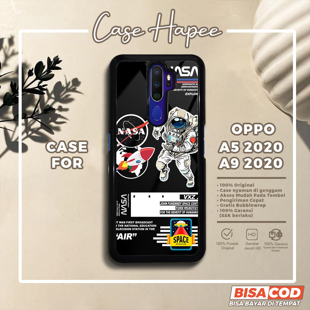Case Oppo A5 2020 A9 2020 Casing Oppo A5 2020 A9 2020 [NASA] Casehapee Case Glossy Case Aesthetic Cu