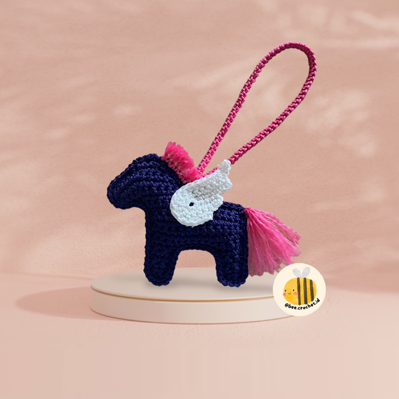 READY Gantungan Kunci Rajut / Gantungan KudaHermes Pegassus / Bag Charm