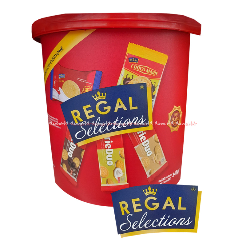 

Regal Selection 345gr Kemasan Kaleng Ember Bucket Merah Choco Marie Duo Coklat Kacang Vanila Marie Sandwich Marie Regall Selektion