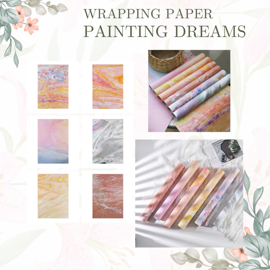 

Kertas Kado Kertas Bunga Wrapping Paper Painting Dream