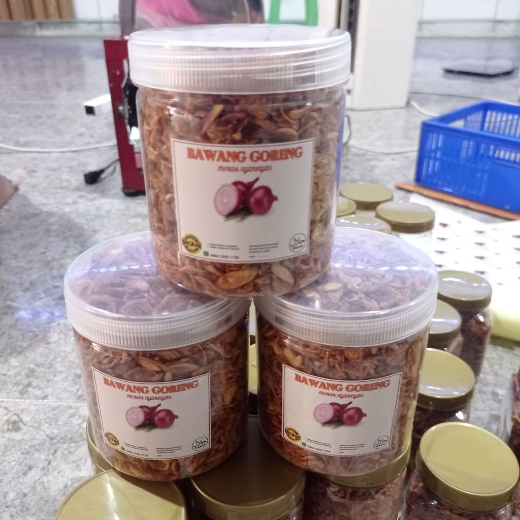 

Bawang merah goreng 600 ml, kemasan toples, original tanpa diberi tambahan tepung