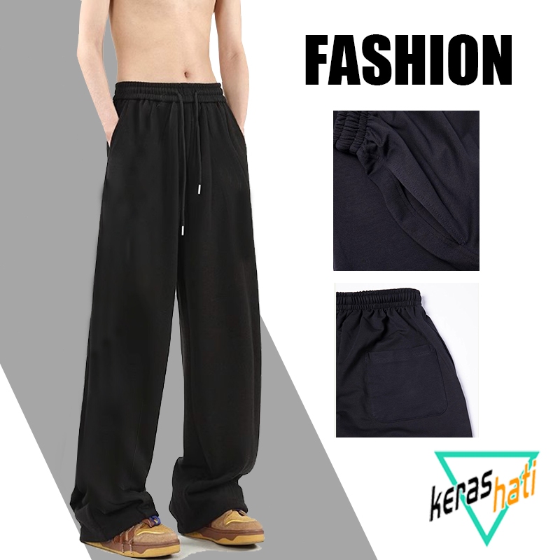 Cargo pants celana cargo gombrang pria celana pinggang karet pria Serbaguna celana cargo oversize pr