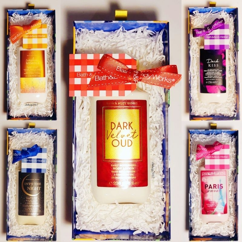 ONSALE❤️ BATH & BODY WORKS BBW GIFTSET GIFT SET BOX OF 1 BODY LOTION 236 ML WARM VANILLA SUGAR DARK 