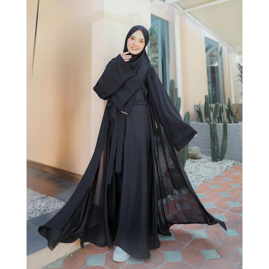 Helwa Abaya - Free Kerudung / Abaya remaja kekninian / Gamis Remaja / Gamis Simple Elegan / Abaya Te