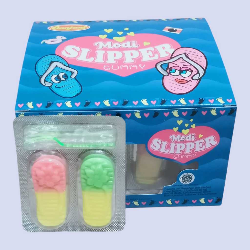 

Ranjani Modi SLIPPER Permen Jelly Bentuk Sandal Jepit [24 pcs/box]