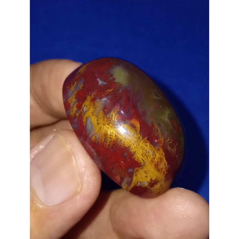 Natural Batu Akik Lumut Suliki Semi Kristal Antik