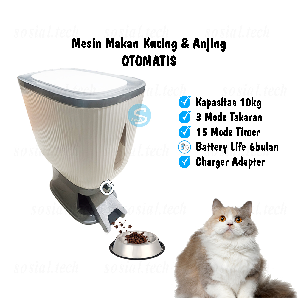 Tempat Makanan Kucing & Anjing Mesin Otomatis Smart Pet Feeder Dispenser Otomatis Untuk Hewan Peliha
