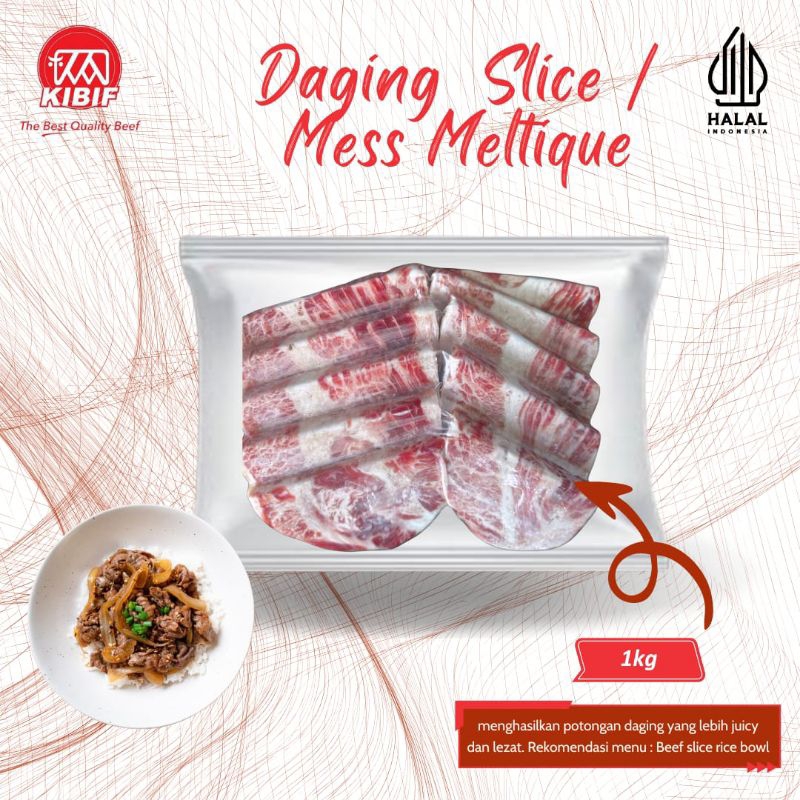 

Daging Slice Meltique Porsi 1kg