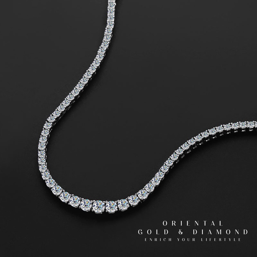 Moissanite : Tennis Bracelet Wedding Party Jewelry 925 Sterling Silver