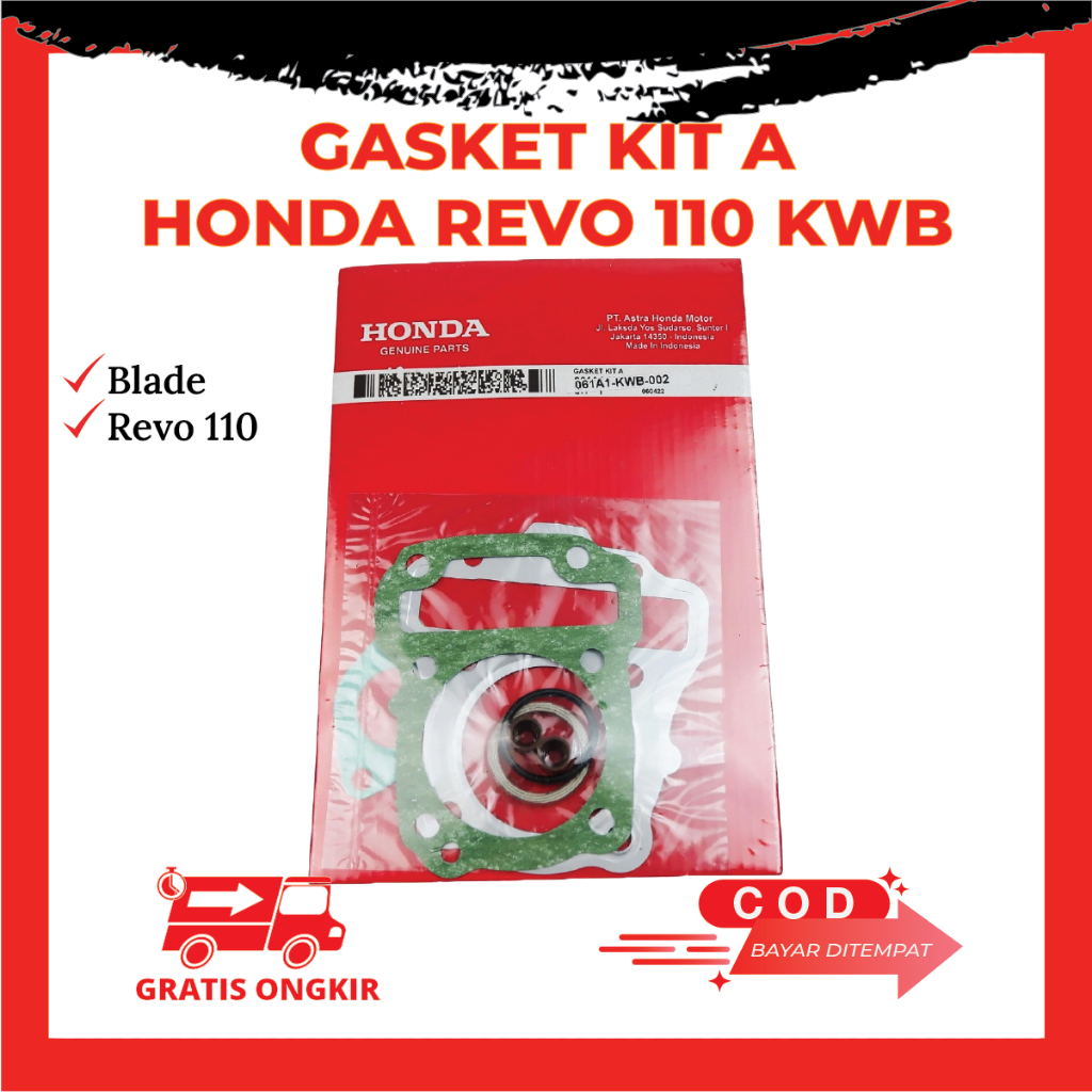 Top Set Paking Blok Motor Honda Blade - Revo 110 Kode 061A1 KWB 002