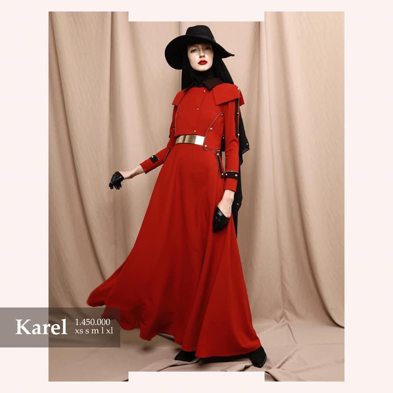 DRESS MEWAH ELEGANT MUSLIMAH KAREL BY LVA DAILY BUSANA MUSLIMAH PREMIUM ORIGINAL BRANDED