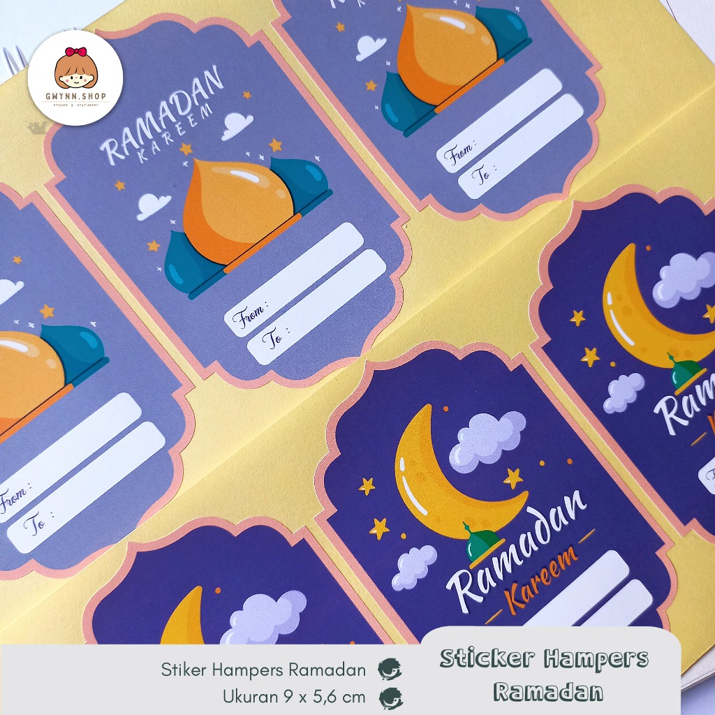 

Stiker Hampers Ramadan | Ukuran 9 x 5,6 cm | Ready Stock (Series 1)