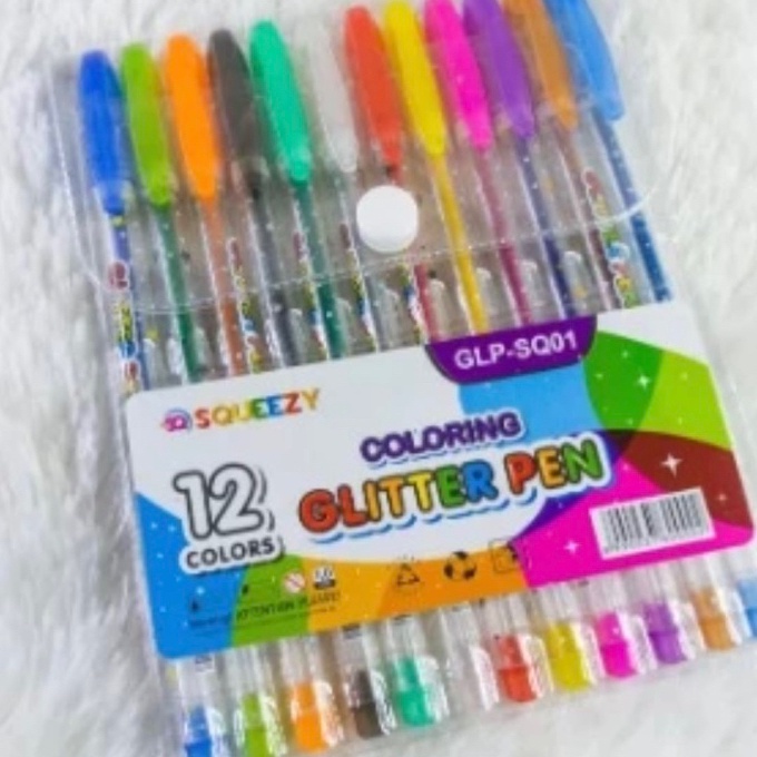 

KF7 pen gel GLITTER 12 warna