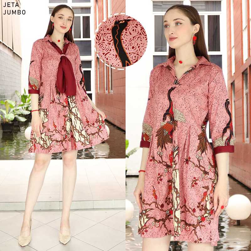 TERBATAS Jeta Dress Wanita Batik Wanita Batik Couple Modern Set SarimbitJeta Dress Wanita Batik Wani
