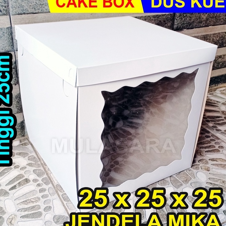 

berkualitas Dus 25x25x25 JENDELA MIKA25x25Dus Kue ulang tahunBox Kuebox RotiCake Boxkotak kue