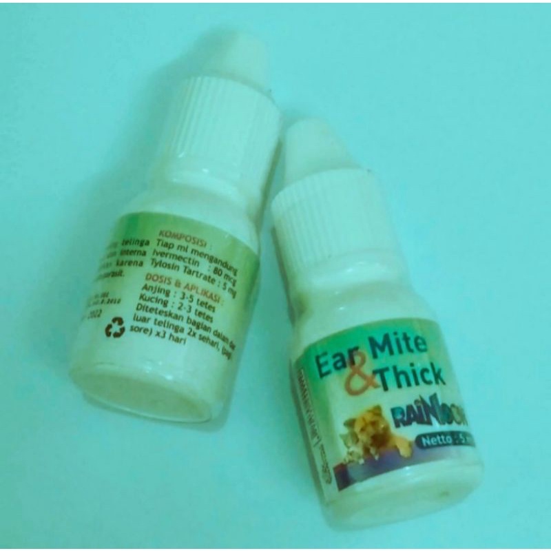 OBAT TETES KUTU TELINGA EAR MITE 5ml KUCING ANJING RAINBOW EAR MITE cdc petshop terbaik