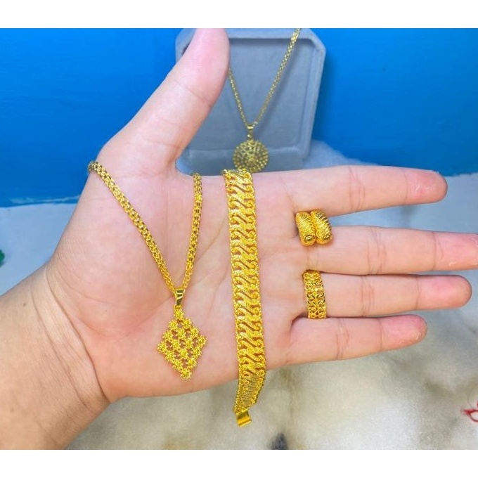 HJ6 SET PERHIASAN  AKSESORIS  IMITASI EMAS