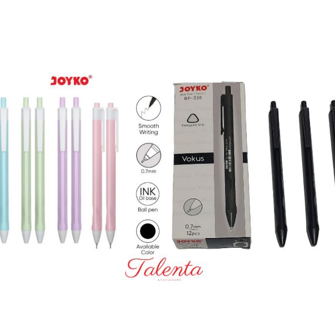 

Cepat Pulpen JOYKO VOKUS PTL Ball Pen BP342 7 mm Triangular Grip 1Lusin