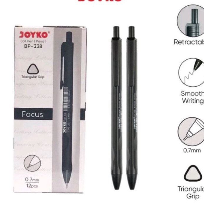 

Terkini 12pcs PULPEN JOYKO VOCUS BP 338 PEN LANCIP JOYKO 7MM