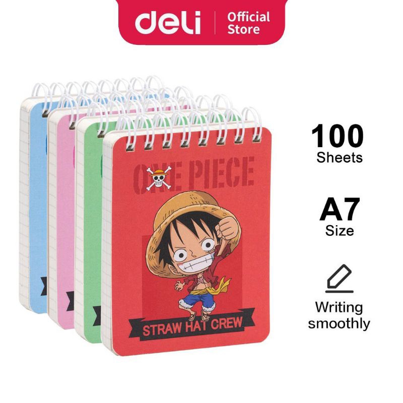 

DELI - Notebook N005 Spiral Notebook One Piece Series Mini Pocket Book