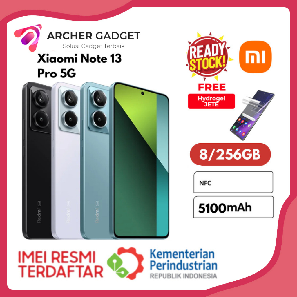[READY STOCK] Xiaomi Redmi Note 13 Pro 5G 8GB/256GB - Original & Garansi Resmi Xiaomi Indonesia