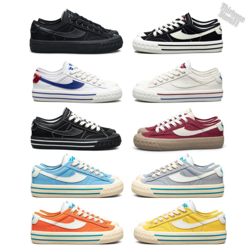 Compass Retrograde Low Black White/Linen Dusk/Triple Black/White Blue/Double Black/Cream/Yellow Cyan