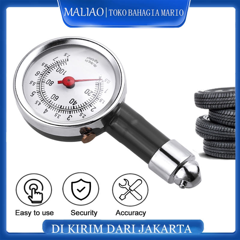 Alat pengukur tekanan ban mobil kotak plastik alat pengukur tekanan ban kempes tampilan multifungsi 