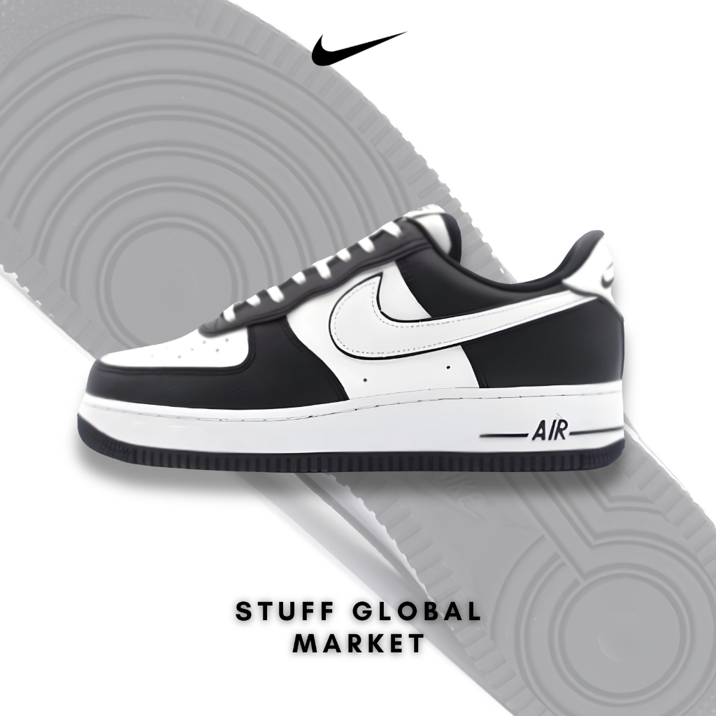 Sepatu Sneakers Nike Air Force 1 ‘07 Black White Panda BNIB