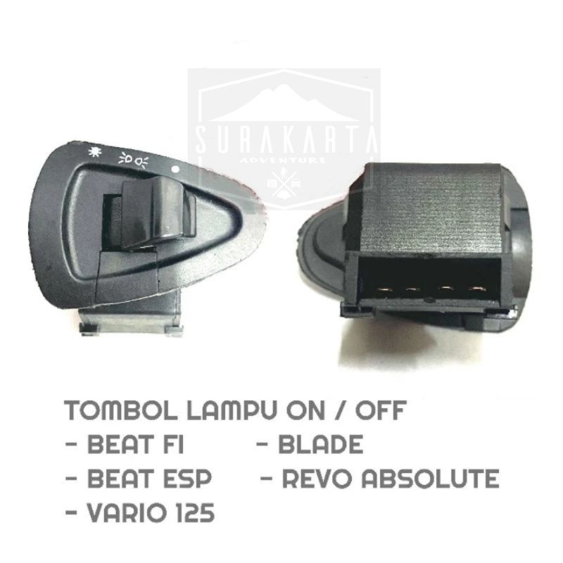 Tombol Lampu On Off beat varia revo - Saklar On Off Motor