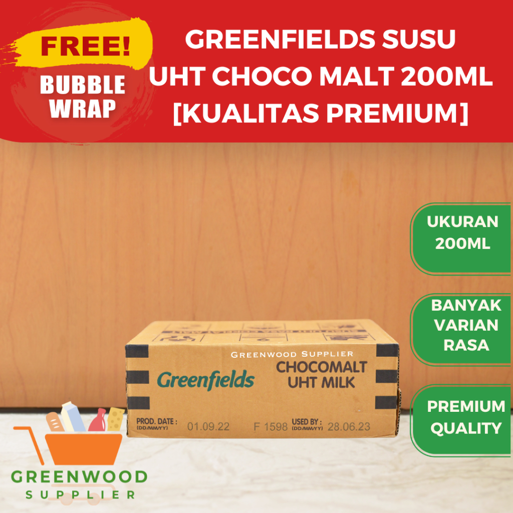 

Greenfields Susu UHT Choco Malt 200ML - Pcs