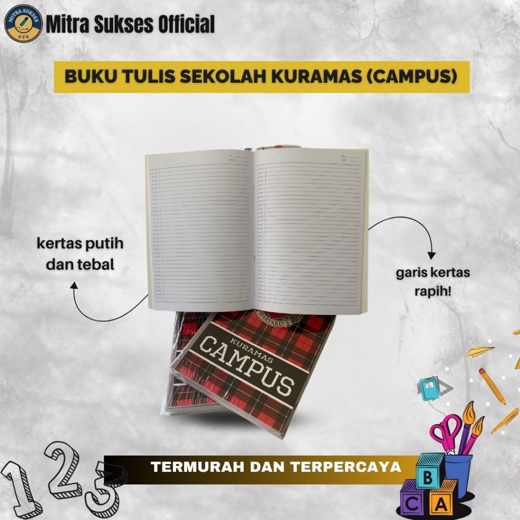 

[Whispers] Buku Tulis Boxy Campus 36 lembar 1 pack (10 pcs)