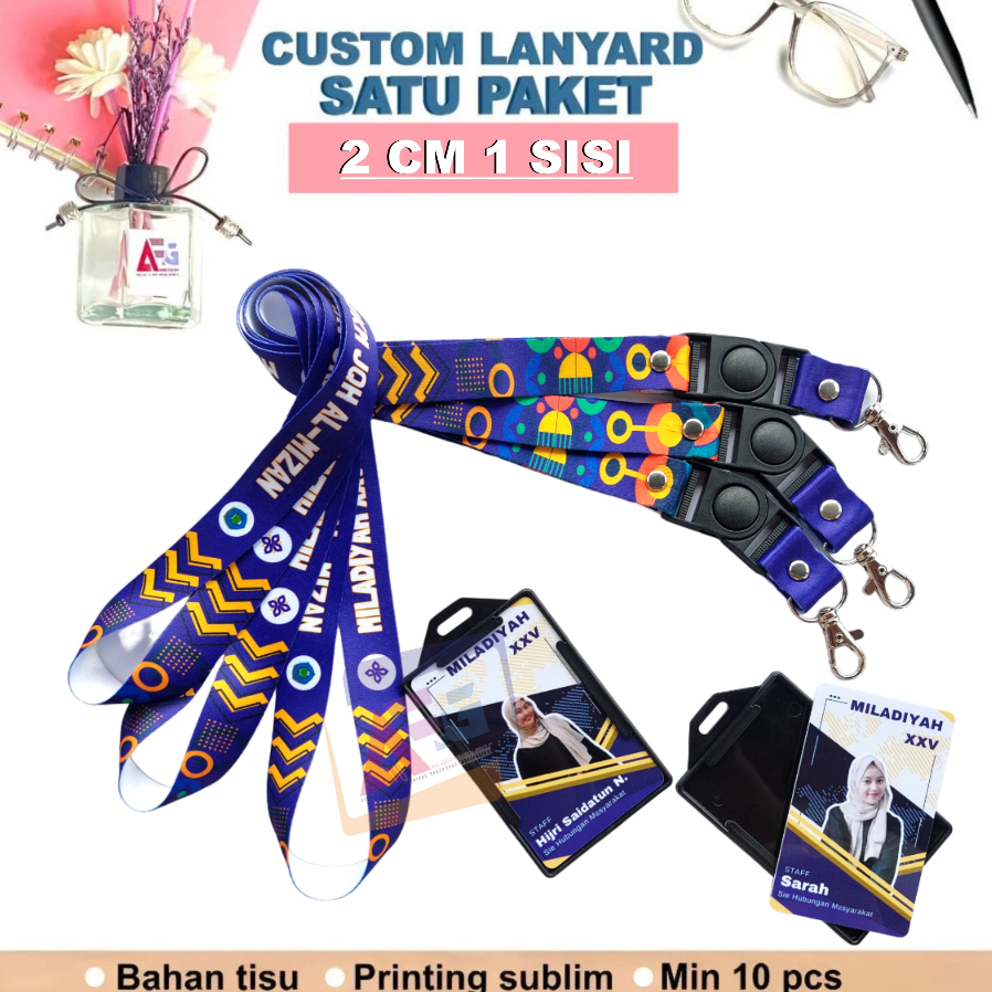 

PROMO MURAH Cetak sepaket Tali lanyard id card custome plus casing/cetak lanyard id card custom printing satu paket/sepaket lanyard id card