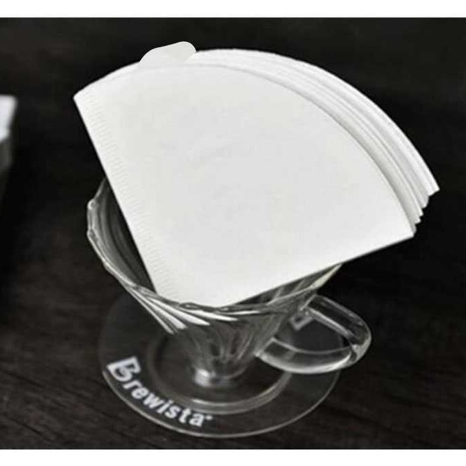 Kertas Filter Saringan Kopi V6 Drip 1  2 Serve 1 PCS Putih