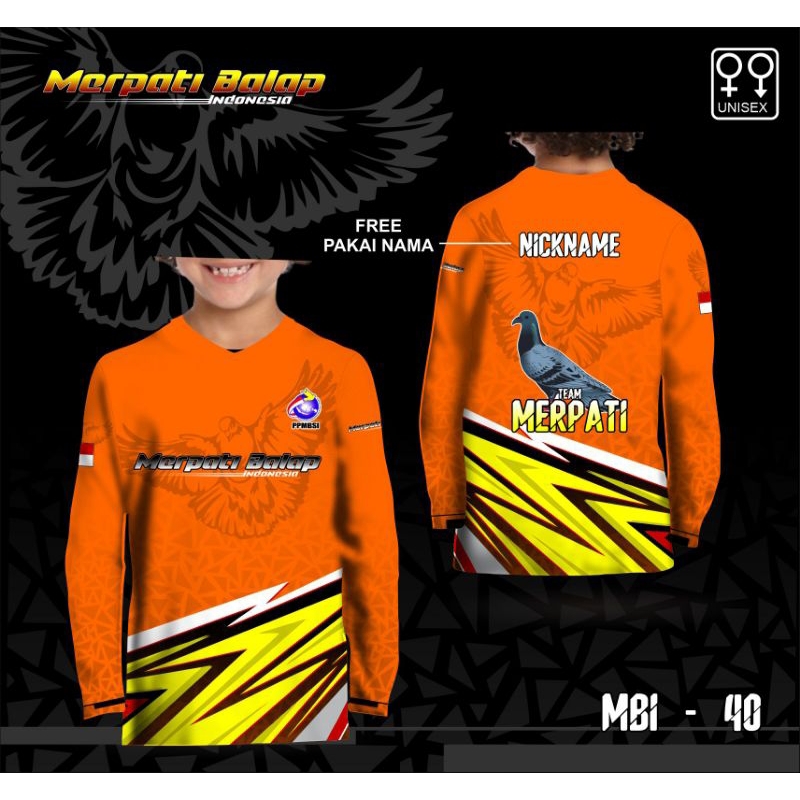 jersey merpati balap kaos merpati balap baju anak merpati lengan panjang free custom