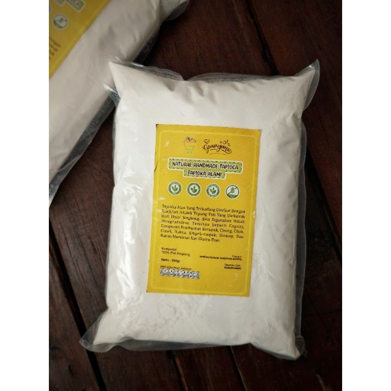 

TEPUNG TAPIOKA ALAMI TANPA PEMUTIH, NATURAL TAPIOKA 500 GR