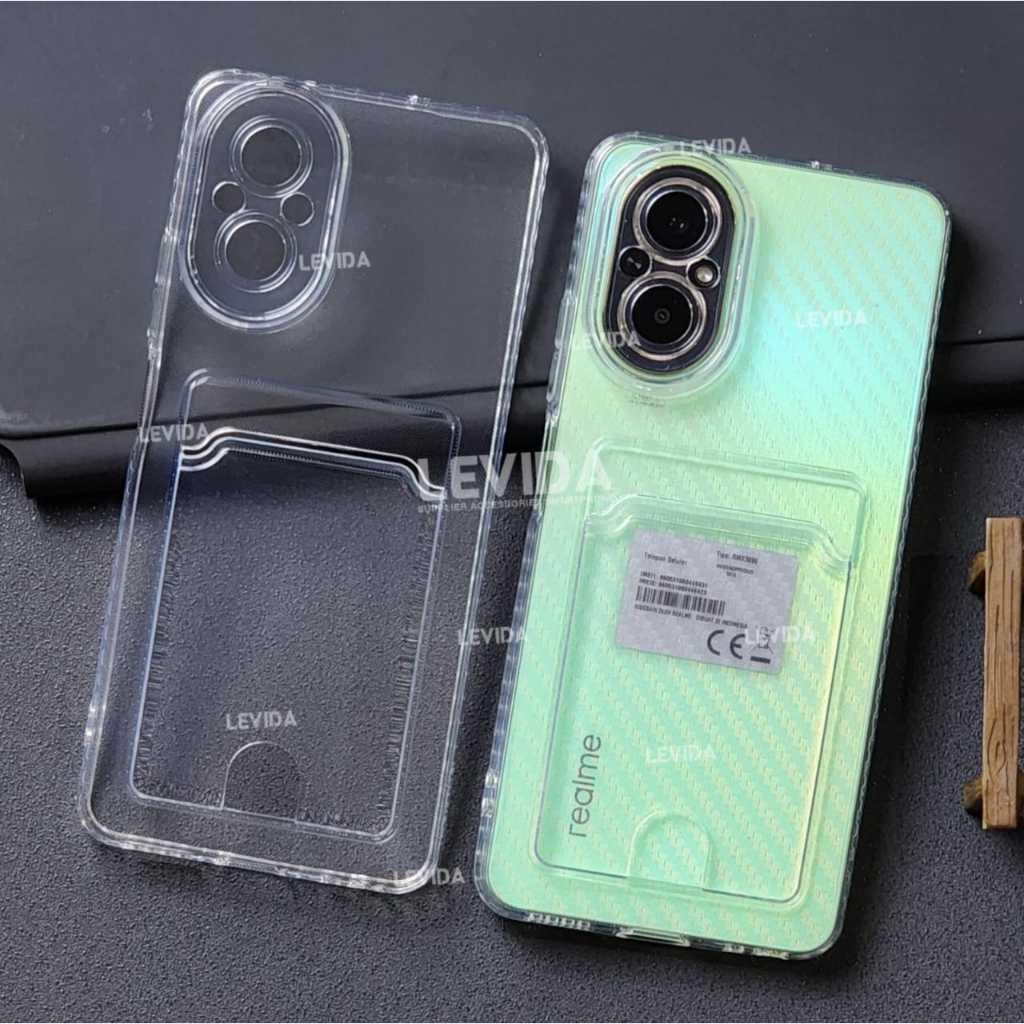 Realme C35 Realme C67 Realme Narzo 50A Prime Clear Wallet Card Case Bening / Card Case Slot Kartu Be