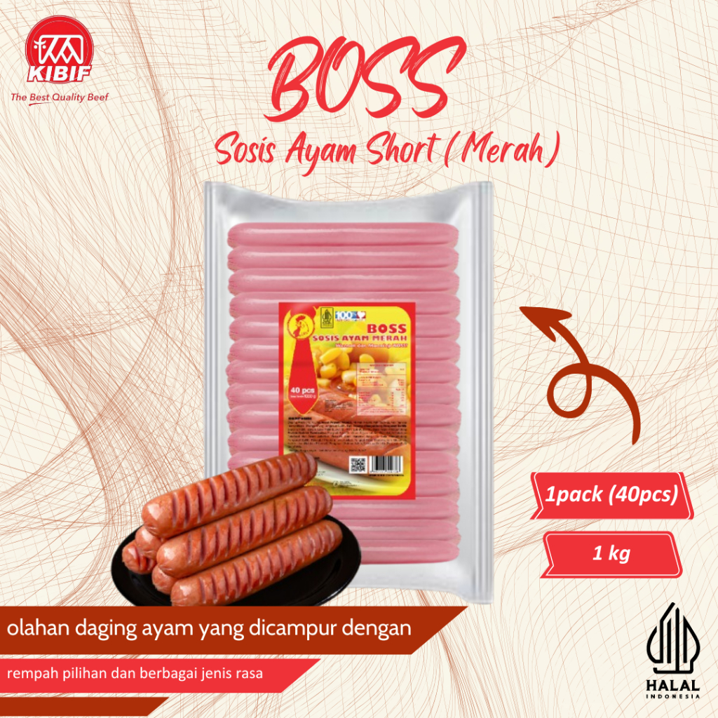 

BOSS Sosis Ayam Short Merah 1000 gr