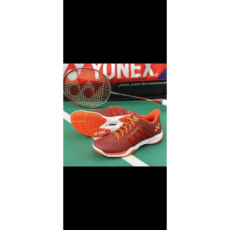 sepatu badminton yonex shb comfort Z3 red/orange