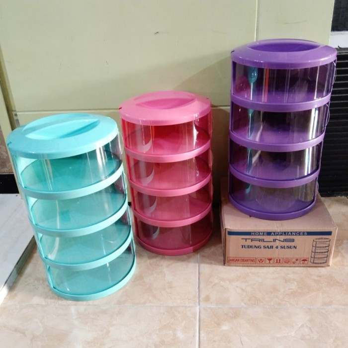 TUDUNG SAJI MERK ELCO 4 SUSUN/TUDUNG SAJI MAKANAN/TUDUNG SAJI TRILINS