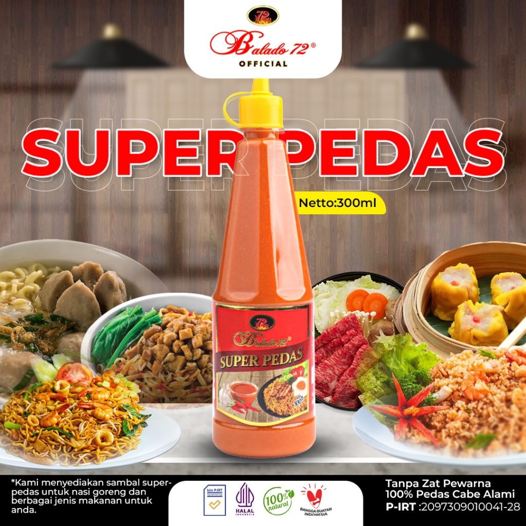 

Balado72 Sambal Cabe Rawit Pedas Rawit Murni Bebas Pilih Varian Ukuran 300ml
