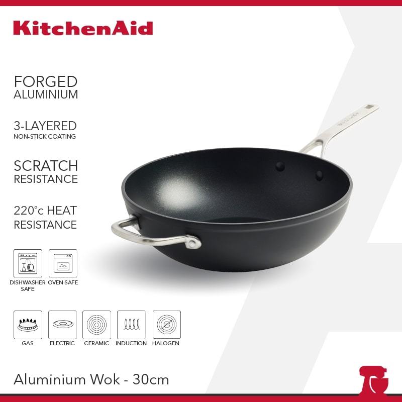 KitchenAid Forged Hardened Aluminium Wok 30 cm CC003584-001