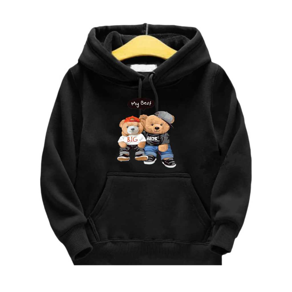 Hoodie anak usia 2-13 tahun BLACK EDITION