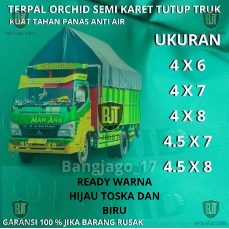 Terpal Tebal Truck 4x7 4x8 pvc Semi Karet/Terpal Tenda Mobil pick up Anti Air