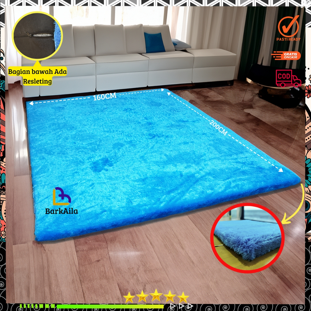 Karpet bulu rasfur ukuran 200X160X5CM