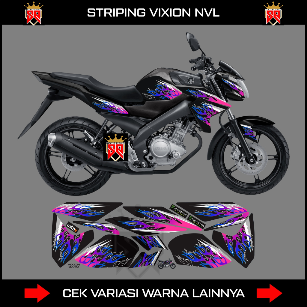 DECAL STRIPING NEW VIXION NVL 2014 / STICKER YAMAHA VIXION NEW NVL